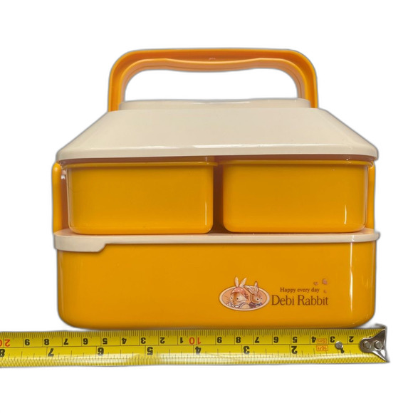 CUTE Bento Box - Bobby Rabbit Happy Every Day Lunch Box with Handles - Picture 5 of 7